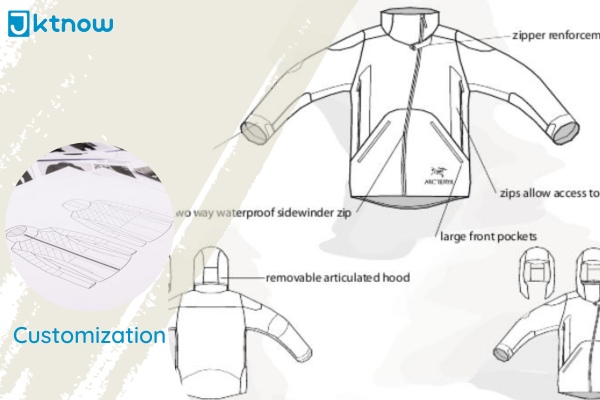 Customization of down jacket manufacturing process
